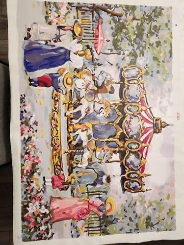 paint by numbers kit Family in amusement park