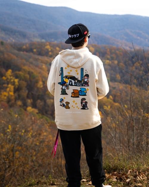Hanging W Friends Cream Hoodie