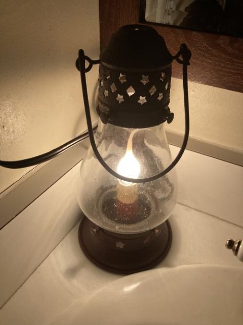 Rustic Onion Lamp - Red