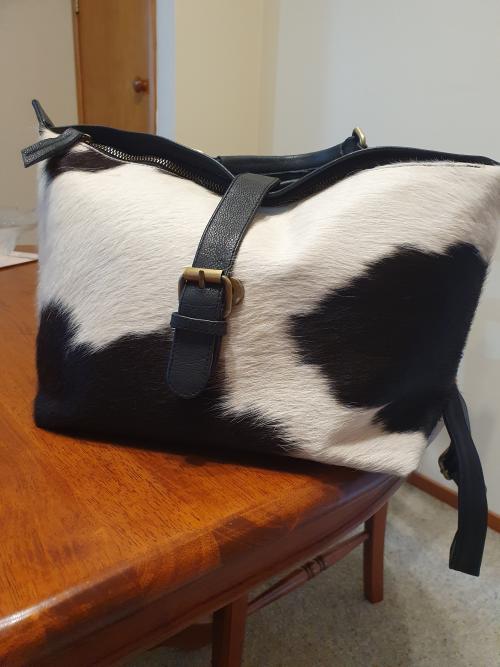 Cowhide satchel best sale