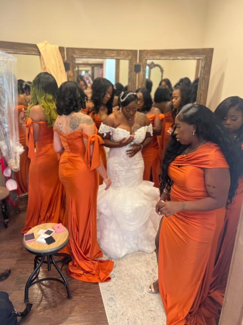 Burnt sienna store bridesmaid dresses