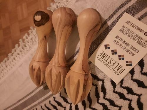 Olive Wood Lemon Reamer | Hand Carved from Bethlehem