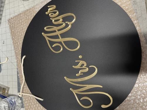 Round 3D Acrylic Business Sign