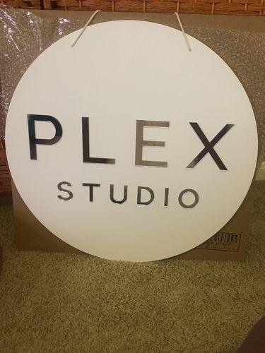 Round 3D Acrylic Business Sign