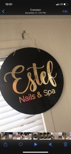 Round 3D Acrylic Business Sign