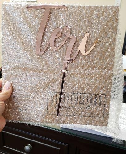 Personalized Name Cake Topper, Acrylic or Wood