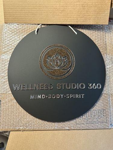 Round 3D Acrylic Business Sign