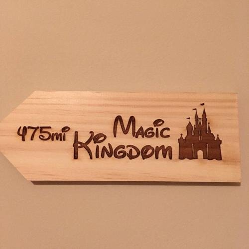 Your Miles to The Magic Kingdom Personalized Sign