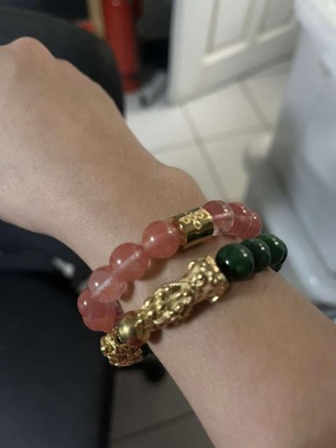 Classic Natural Cherry Quartz Bracelet