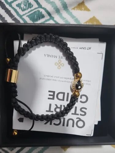 Yin Yang Evil Eye with Gold Pyrite Tibetan Shamballa Bracelet