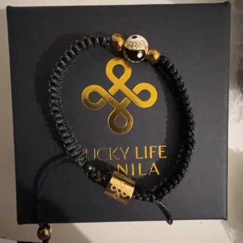 Yin Yang Evil Eye with Gold Pyrite Tibetan Shamballa Bracelet