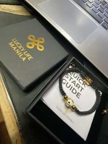 Yin Yang Evil Eye with Gold Pyrite Tibetan Shamballa Bracelet