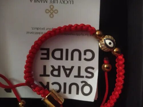 Evil Eye with Pyrite in Tibetan Red String Shamballa Bracelet