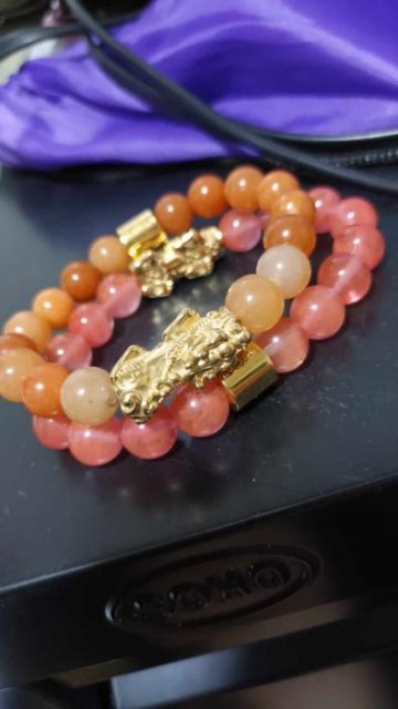 Classic Natural Cherry Quartz Bracelet