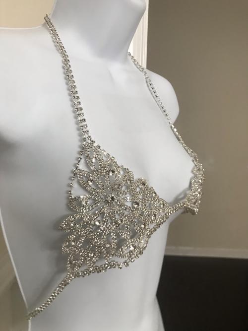 Body jewelry Rhinestone Crystal Bikini Thong Chain Set for Women