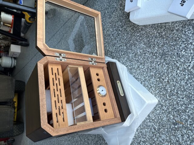 Arcanum Cabinet – Illuminated Cedar Humidor with Magnetic Glass Door