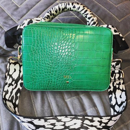 Crossbody bag with discount leopard print strap