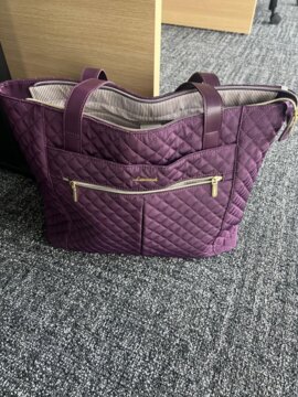 2Pcs Diamond Quilted Tote Bag, 15.6" 17" review