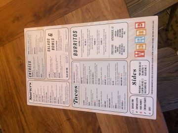Waterproof Flat Table Menus 11" x 17” review