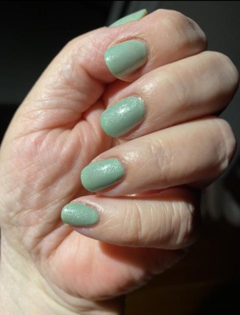 Sage | pastel green with silver shimmer