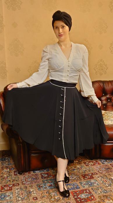 Ivory swing skirt best sale