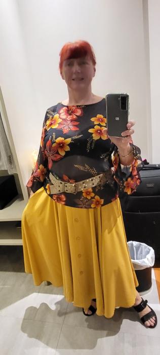 Mustard 50s skirt best sale