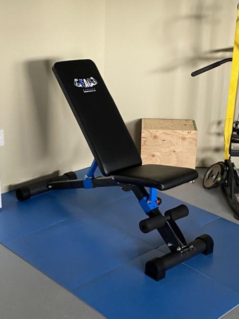 EAC Crystal Blue Adjustable Weight Bench