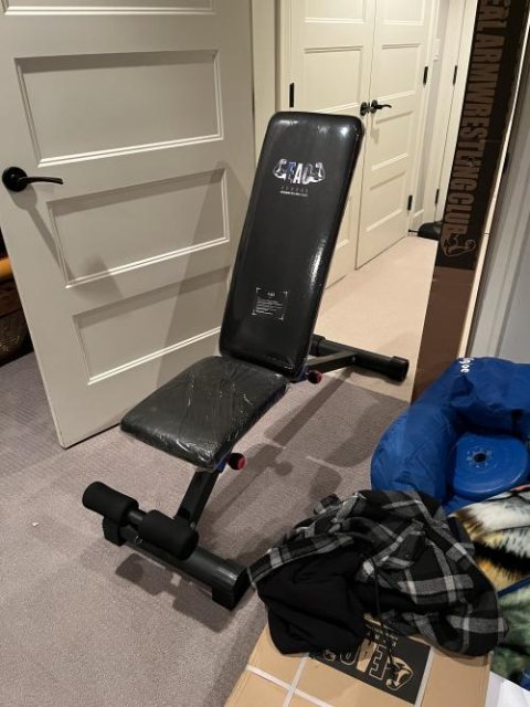 EAC Crystal Blue Adjustable Weight Bench