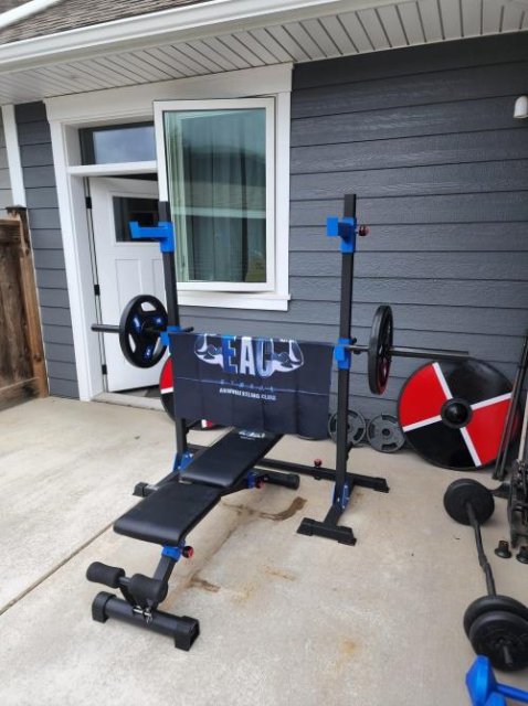 EAC Crystal Blue Adjustable Weight Bench