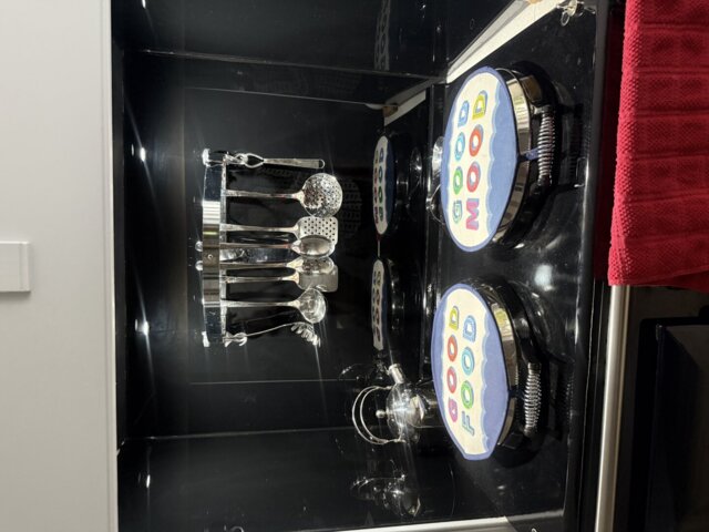 Asta Barrington Navy "GOOD MOOD" Chef pad for use with Aga range cookers