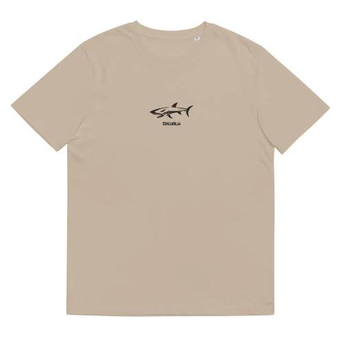SHOALO - Embroidered Shark Organic Cotton Men's T-Shirt - Various Colours