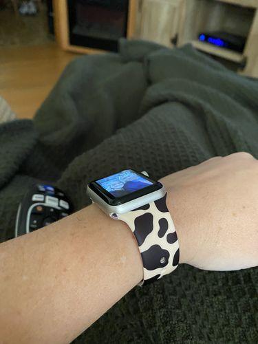 Cowhide apple shop watch band