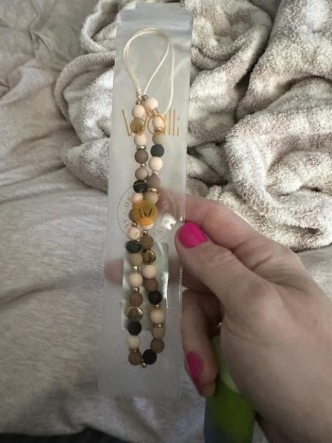 Walnut Charm Wristlet