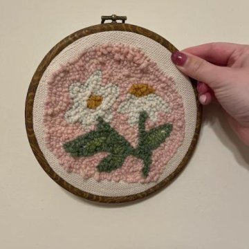 Pink Daisies Punch Needle Kit review