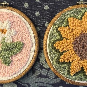 Pink Daisies Punch Needle Kit review