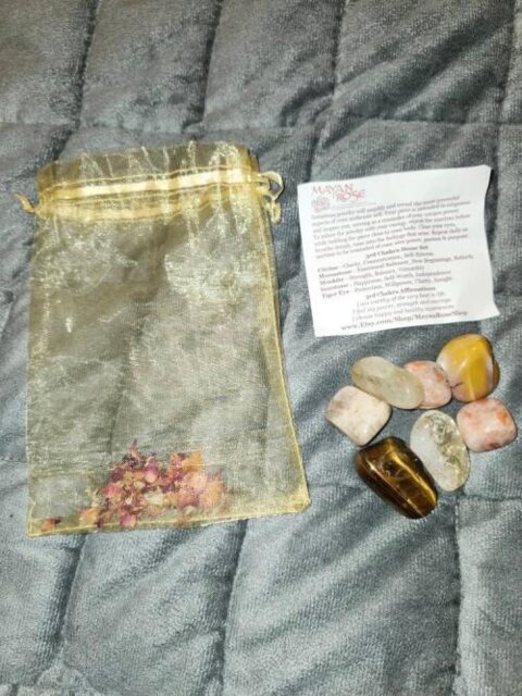 Power & Happiness Tumbled Crystal Set