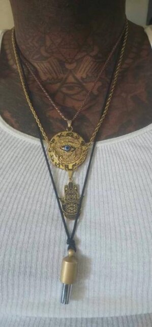 Hamsa Hand Gold Necklace #2