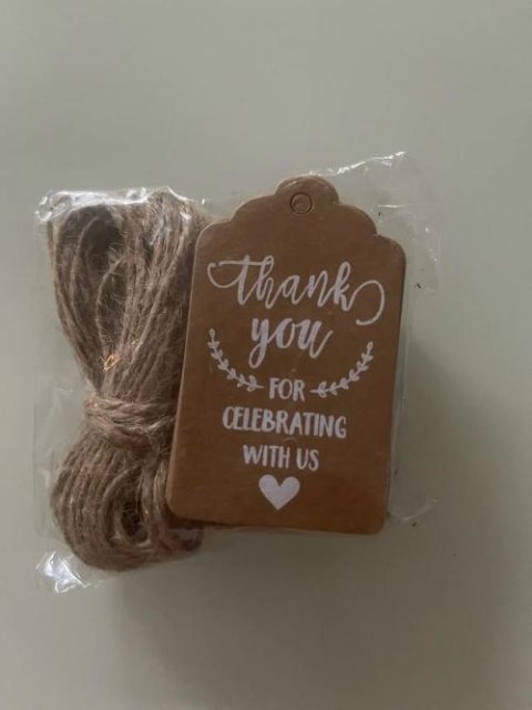 50PCS Kraft Paper Thank You Tags