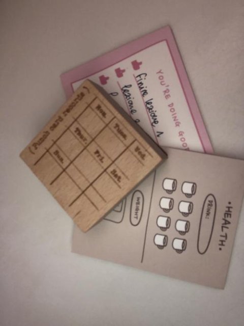 Vintage Time record Monthly Calendar stamp