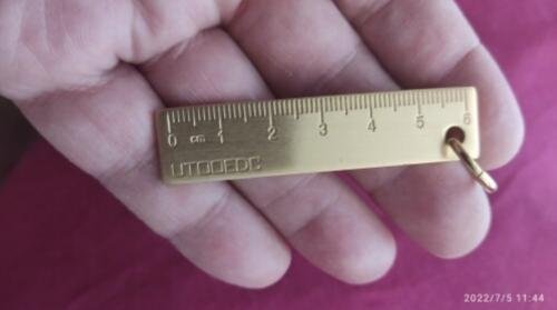 6cm Brass Keychain Ruler