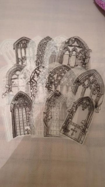 20pcs Gothic Castle Gate and Window Stickers