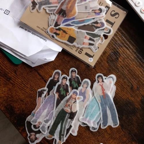 Street Style Girls Sticker Set - 40 Fashionable Pieces