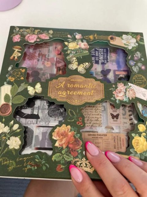 Vintage Garden 100-Piece PET Sticker Set
