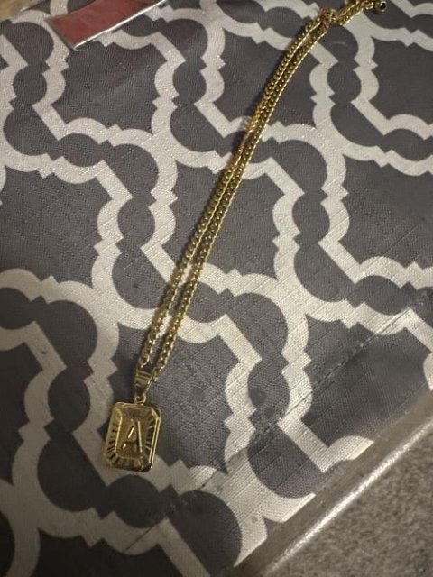 Stainless Steel Initial Cuban Necklace