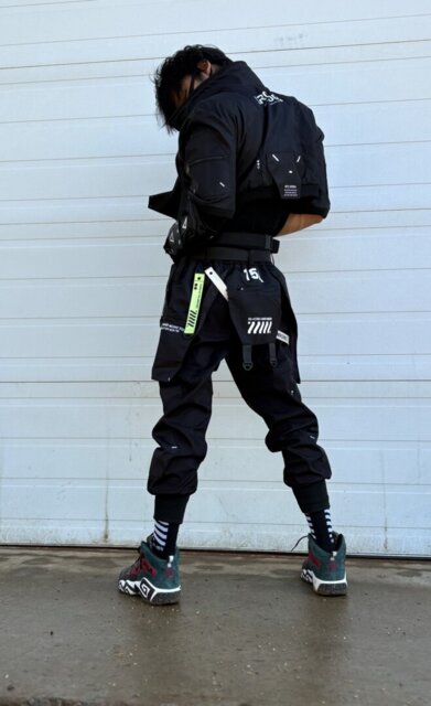 CG-Type 15A Black Cargo Pants