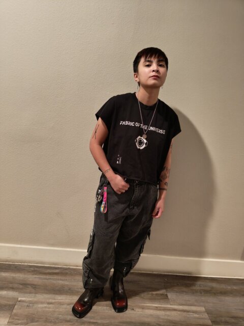 DJ-Type 001A Charcoal Denim Cargo Pants