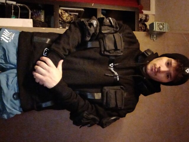 H-Type 001A Ultra Heavy Black Hoodie