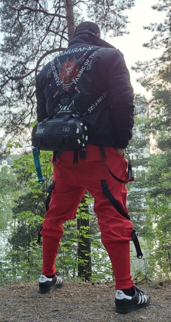 CG-Type 12X(U) Black Red Cargo Pants