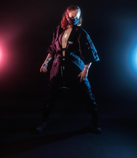 Kimo-Type 045 Black Lightweight Kimono