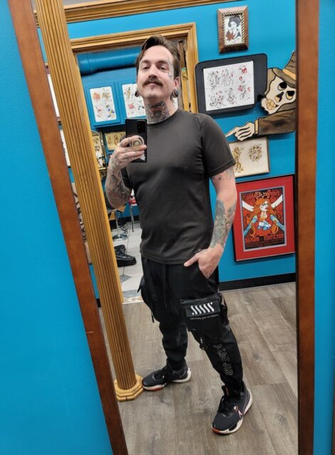 CG-Type 19S Black Red Cargo Pants